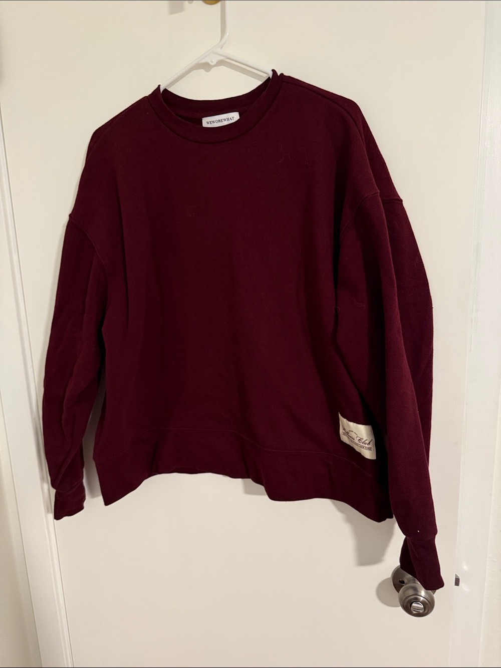 WeWoreWhat Burgundy Crewneck Sweatshirt